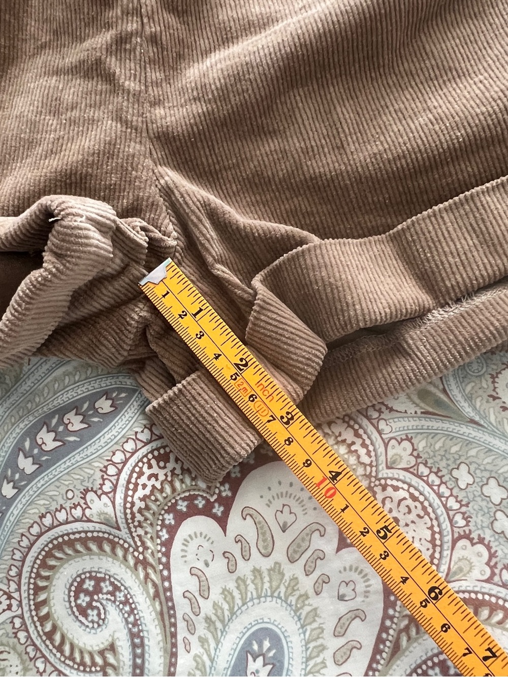 Paperbag Corduroy Neutral Cottagecore Casual Cider Shorts M - Picture 6 of 6